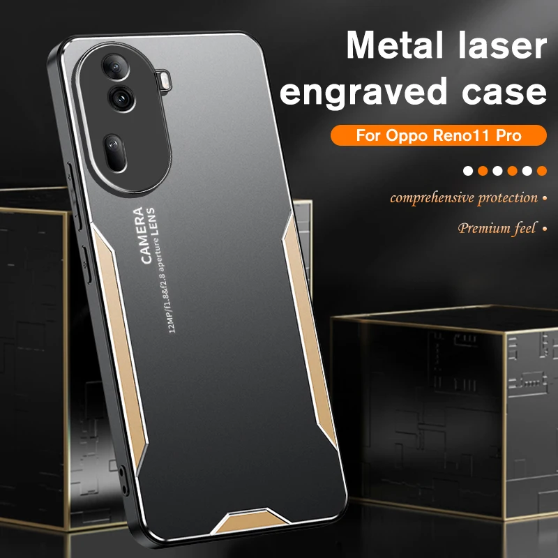 Light-Armor TPU Bumper Matel Shockproof Coque For Oppo Reno 11 Reno11 Pro 5G Protection Case Reno11pro 5G CPH2599,CPH2607 6.7