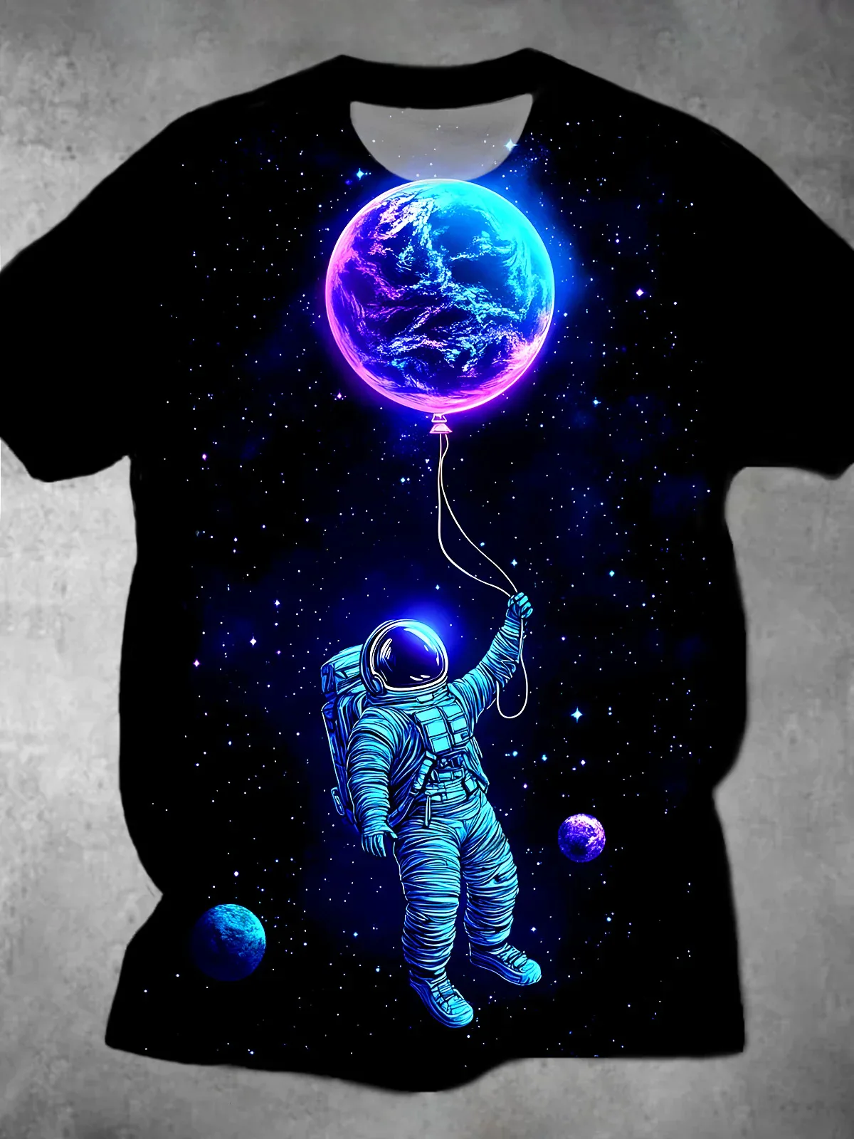 Astronaut Planet 3D Print T-Shirts Summer Men's Casual O-Neck Short Sleeve T Shirt Oversized Tees Harajuku Y2k Tops Man Clothing
