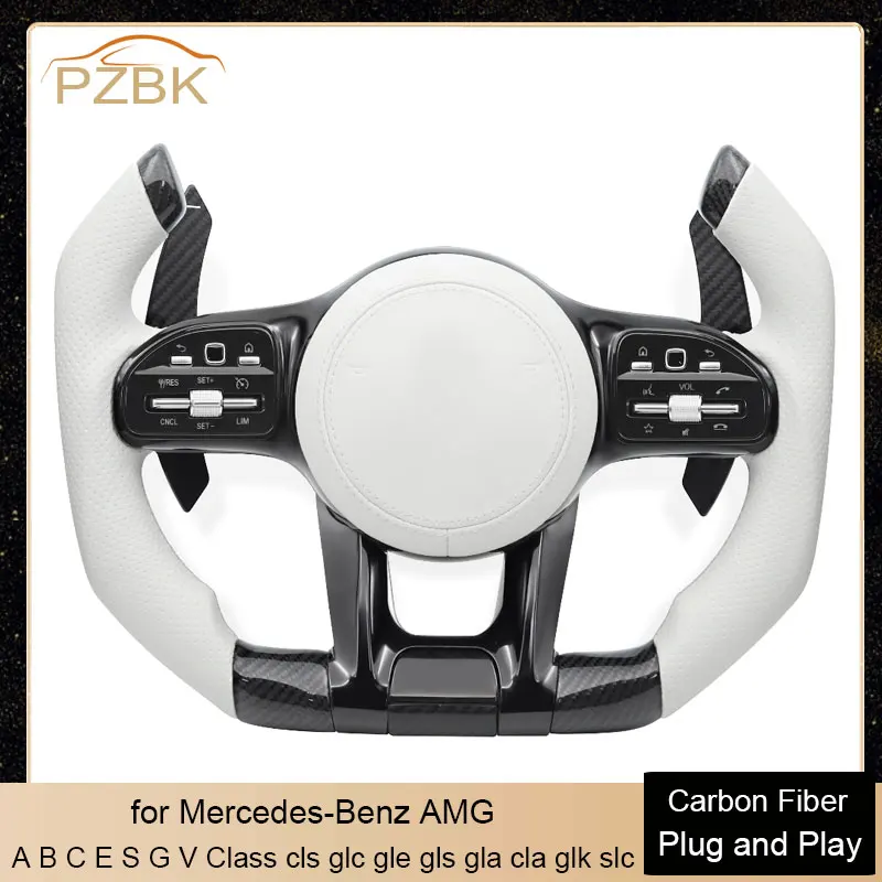 

Sport Style Carbon Car Steering Wheel for Mercedes Benz AMG W204 W205 W221 W222 W464 G350 G63 G500 GLE53 Customize Any Color