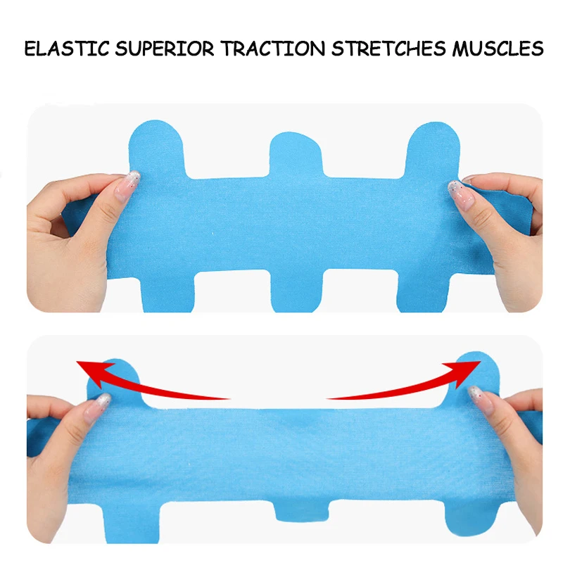 Vorgeschnittenes Kinesiologie-Tape, elastisches Übungsmuskel-Patch, Typ I, wasserdicht und atmungsaktiv, für Sport und Fitness, intramuskuläres Klebeband – Detail 4