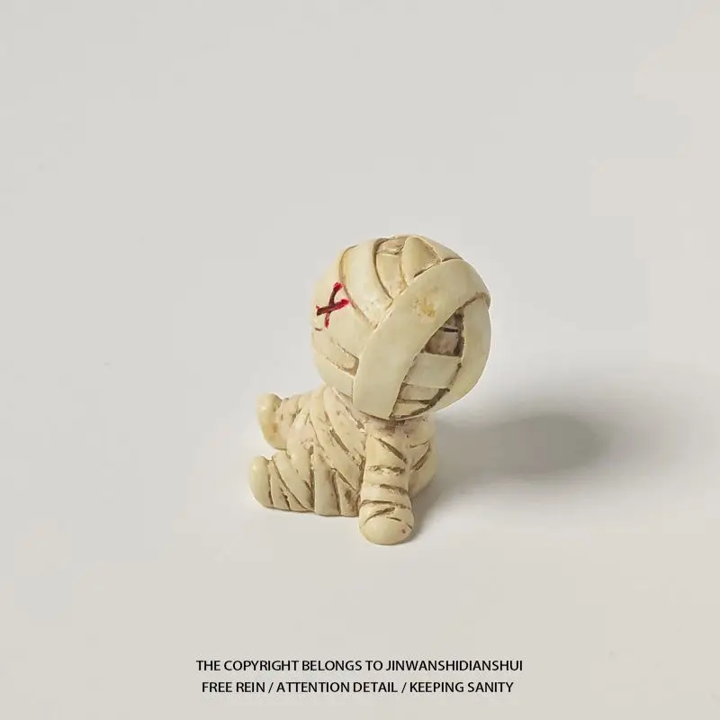 Slacker momie drôle résine Statue paresseux faisant rien décor de bureau sarcophage ennuyé modèle Miniature Halloween idée cadeau