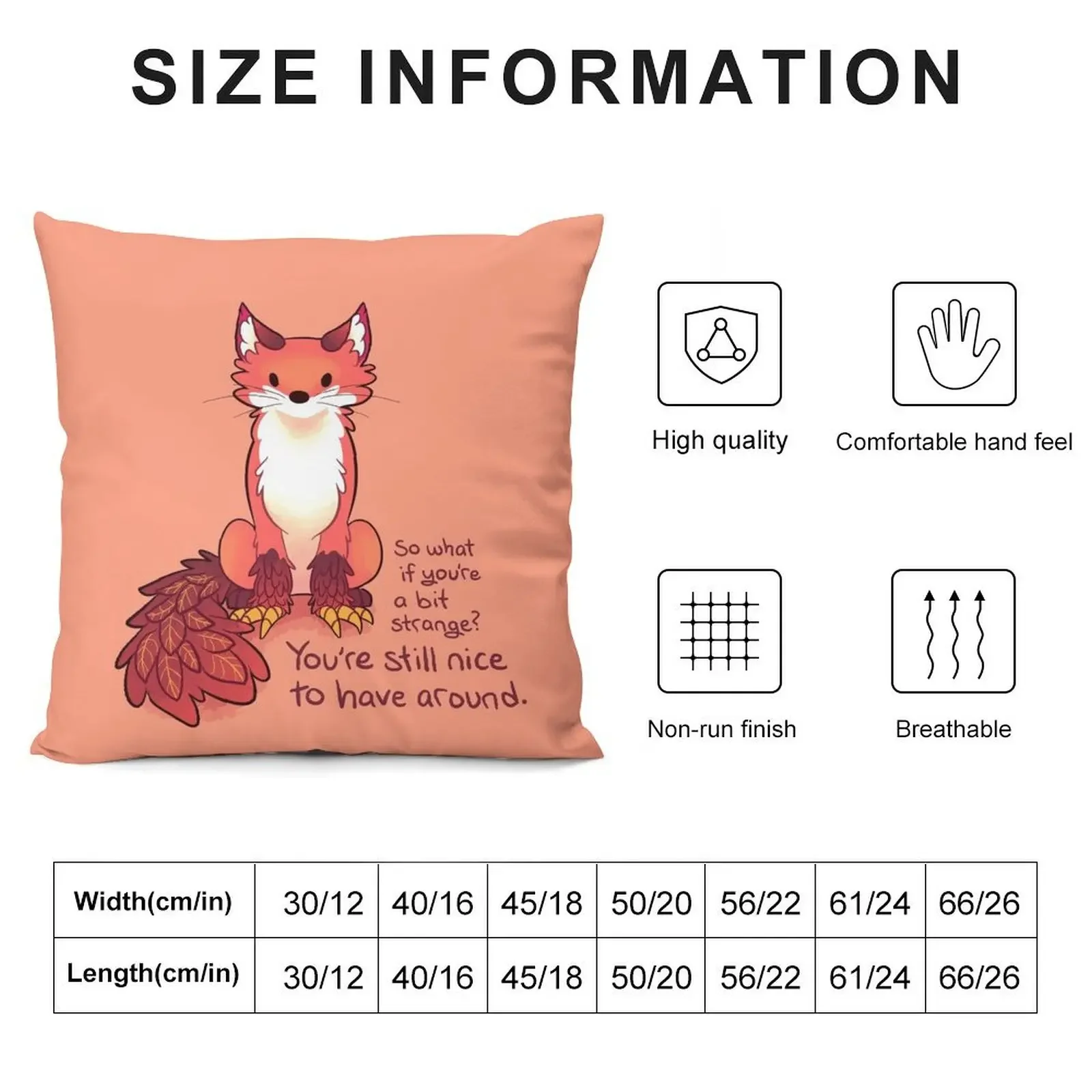 You're Still Nice to Have Around Enfield Fox Throw Pillow sleeping pillows Decorative Cover For Living Room pillow