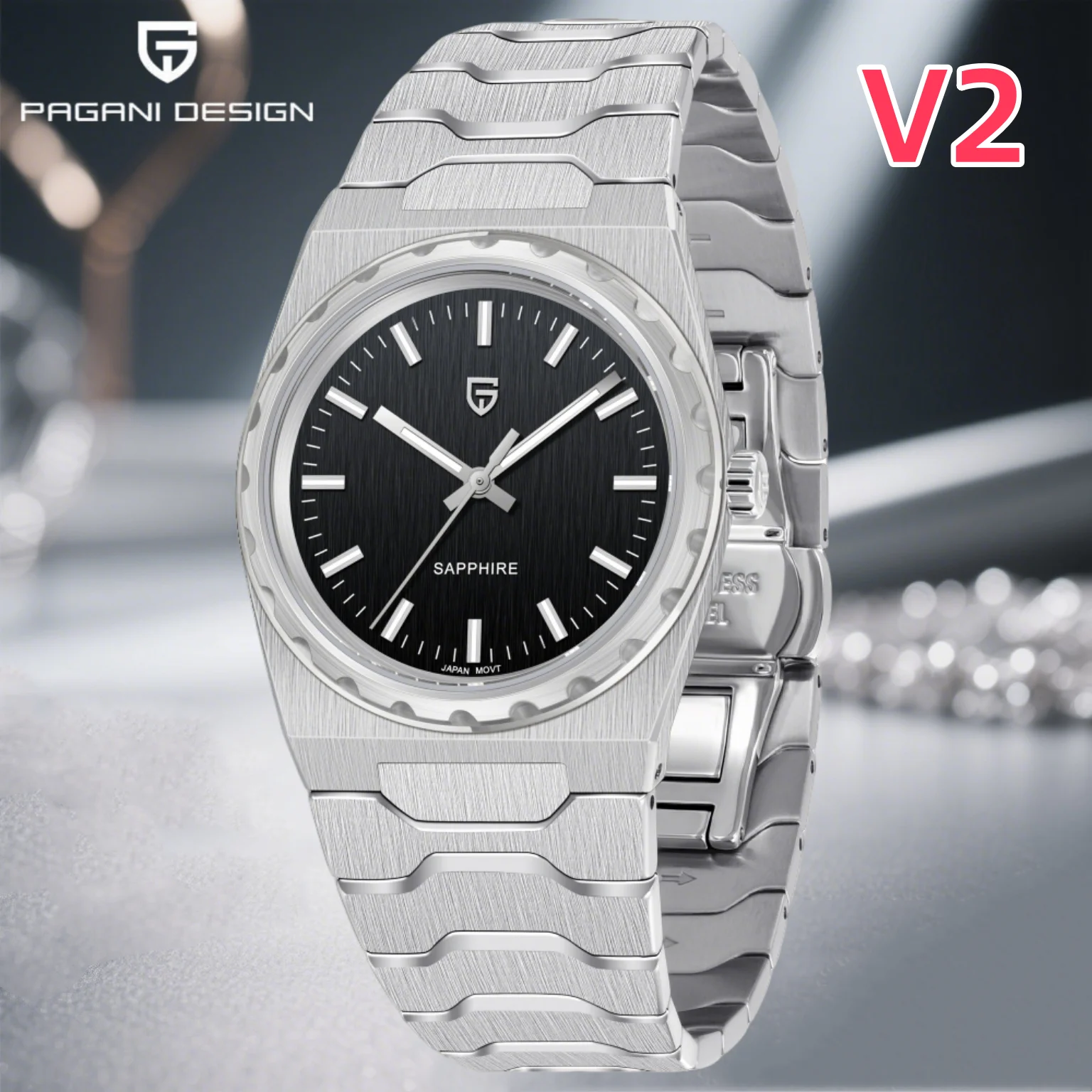 PAGANI DESIGN 2025 Nieuwe Mannen Quartz Horloge ultradunne 7mm 222 Rvs Saffierkristal Waterdicht 100 m Reloj Hombre PDYS020