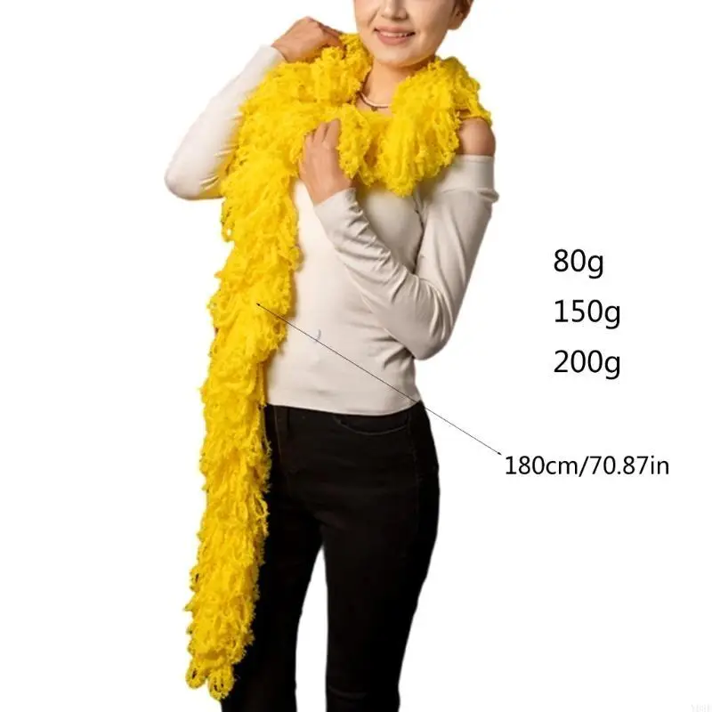 Artificial Boas for Dancing Wedding Party 5.90ft Colorful Boas for Women Artificial Strips Fabric Trimming Flame-Shaped