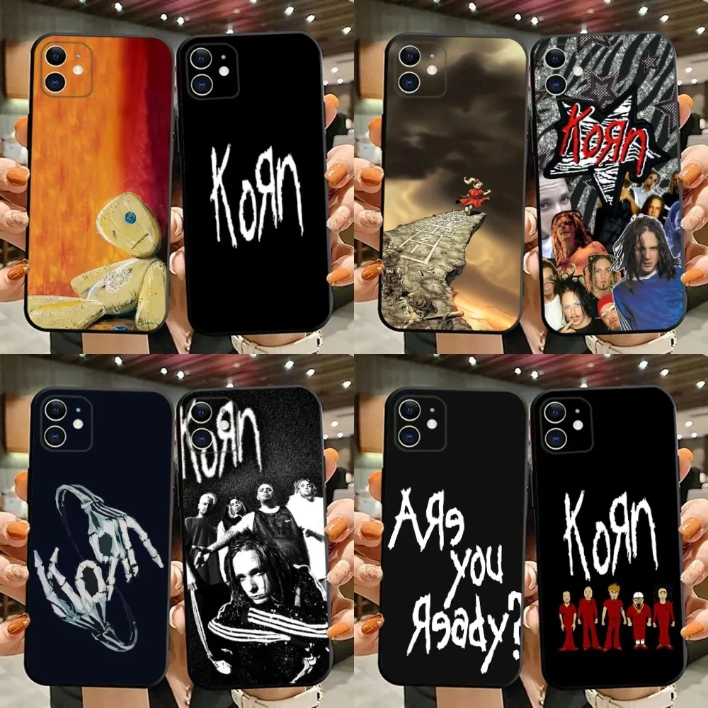 Rock Band K-Korn Phone Case For iPhone 15,14,13,12,11,Plus,Pro Max,XS,X,XR,SE,Mini,8,7 Soft Silicone Black Cover