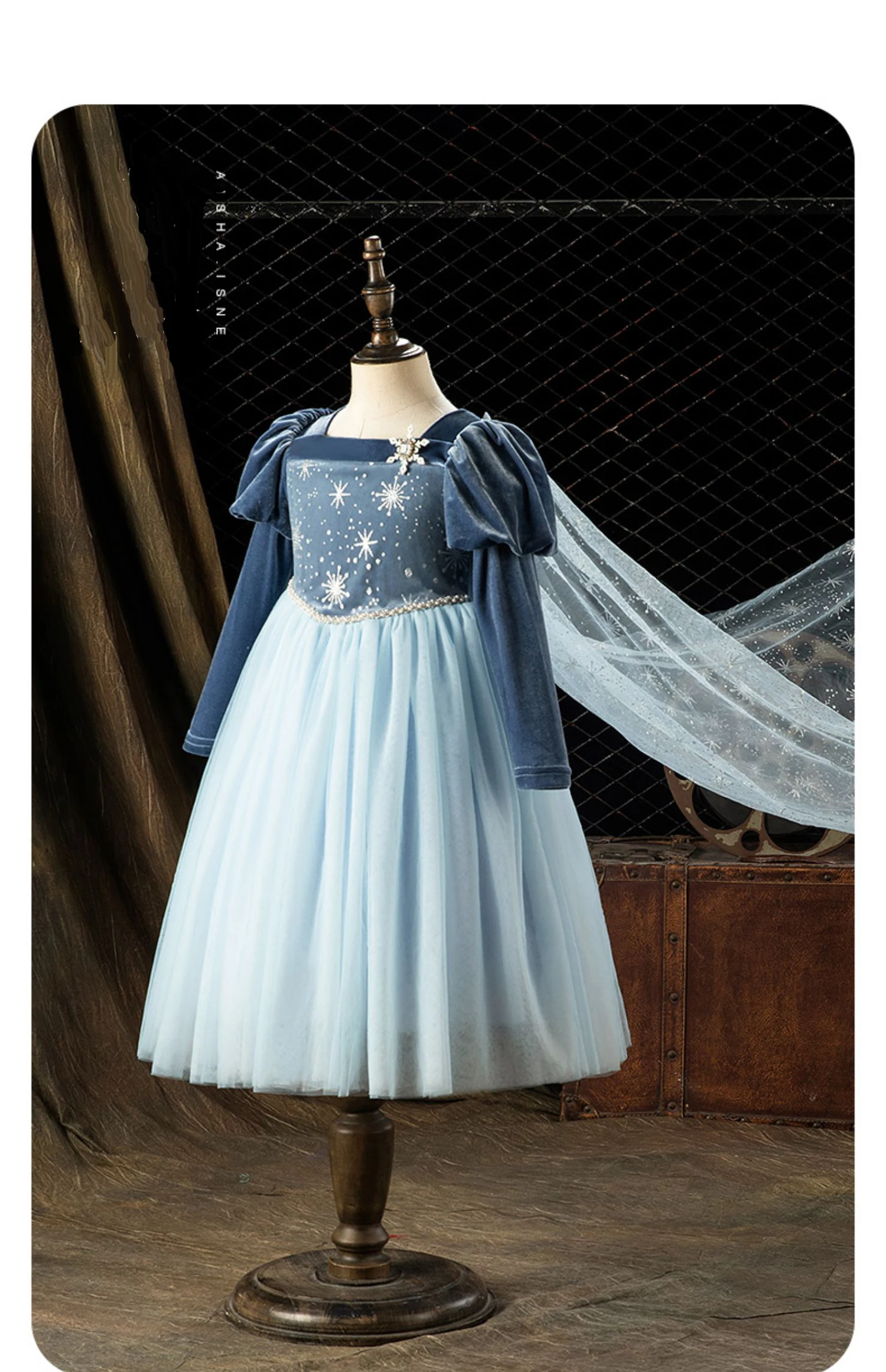 Winter Dress for Kids Girl Snow White Birthday Party Shining Princess Type  Dress Children Elsa Frozen Fever Costume 3 to 8 Years - AliExpress
