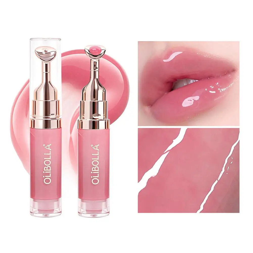 Portable Cool Metal Brush Head Shiny Lip Gloss Moisturizing Lip Plumping New Metal Massage Head Mirror Lip Glaze Fading Lip Line