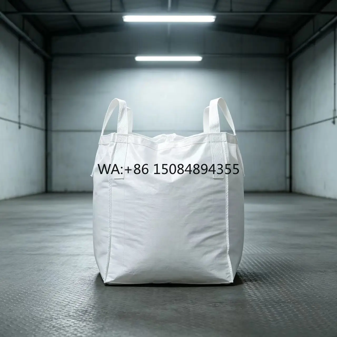 Jiuru Durable Flat Bottom UV Protected PP Jumbo Bag Big Bulk Bag 1-2 Ton Capacity for Construction & Building Materials