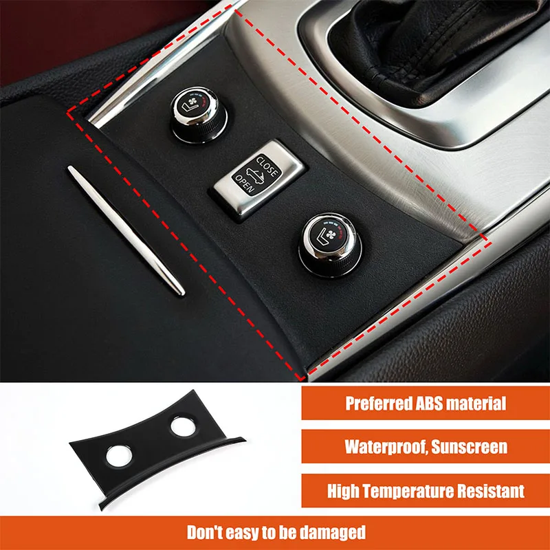 

For 2007-2013 Infiniti G25 G35 G37 ABS Car Center Console Seat Heating Adjustment Panel Cover Trim Sticker Car Accessories