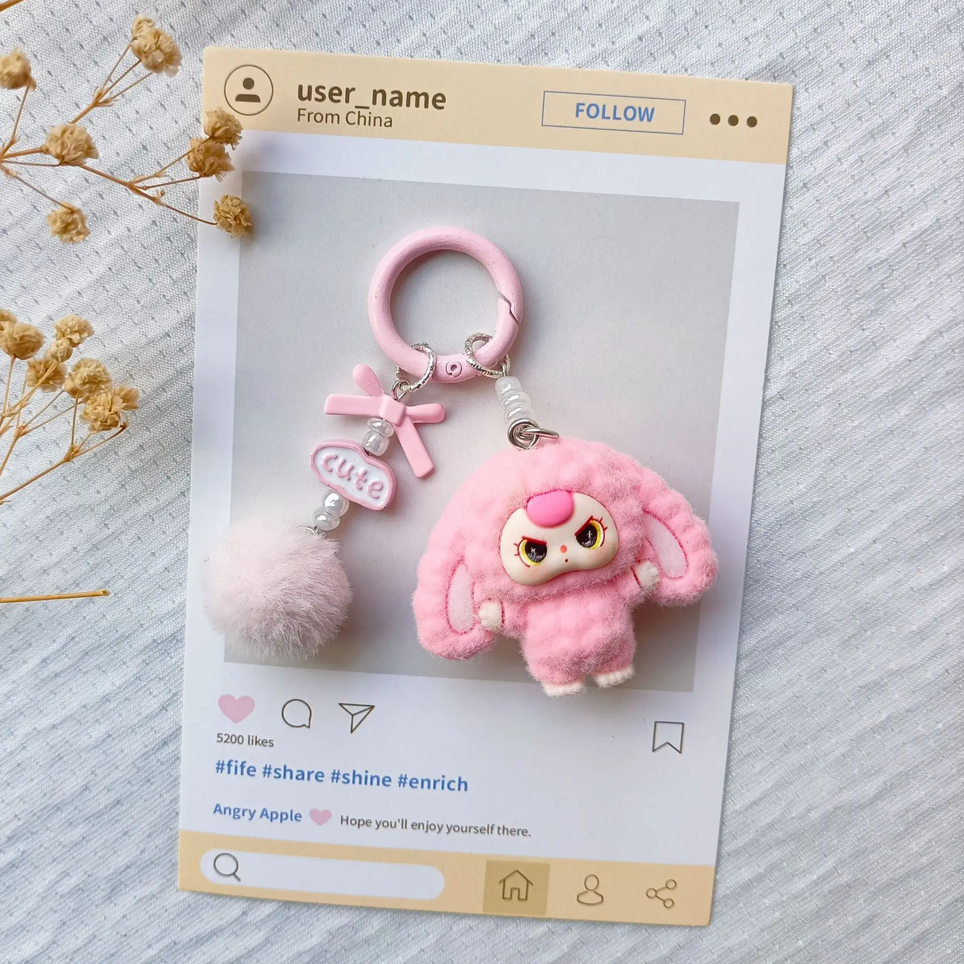 

Cute Keychain Baby three Kawaii Aesthetic Keychain for Bag Backpack Pendant Keyring Bag Hanging Keychain Gift Charms Gifts