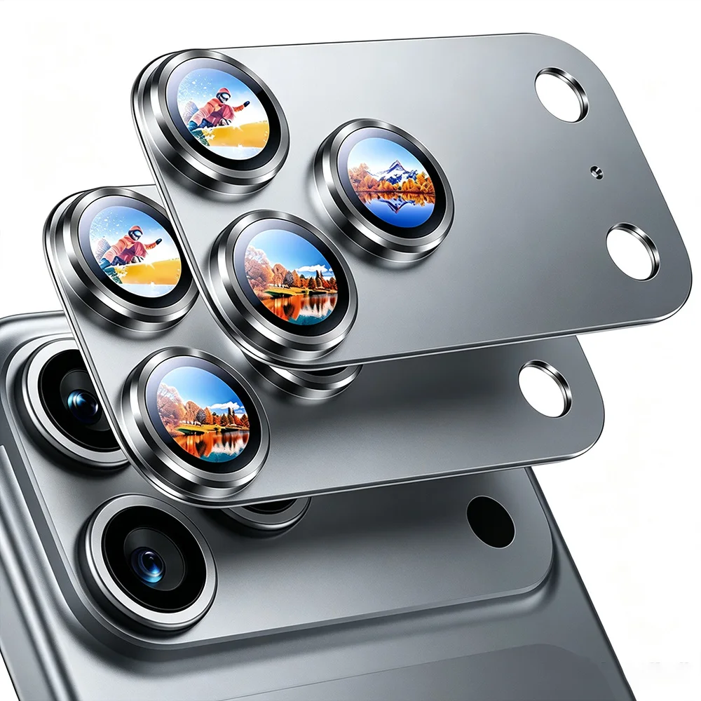 NNBILI 2 stuks camerabeschermers voor iPhone 18 Pro Max 17 Pro Max 18, duurzame metalen camerabescherming, volledige lensbescherming