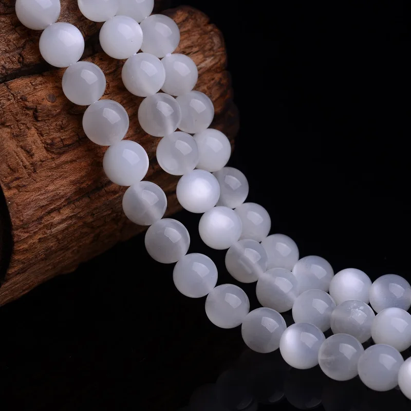 

Joanlyn Grade A Natural White Moonstone Beads Not Dyed 6mm-12mm Smooth Polished Round 15 Inch Strand MD16