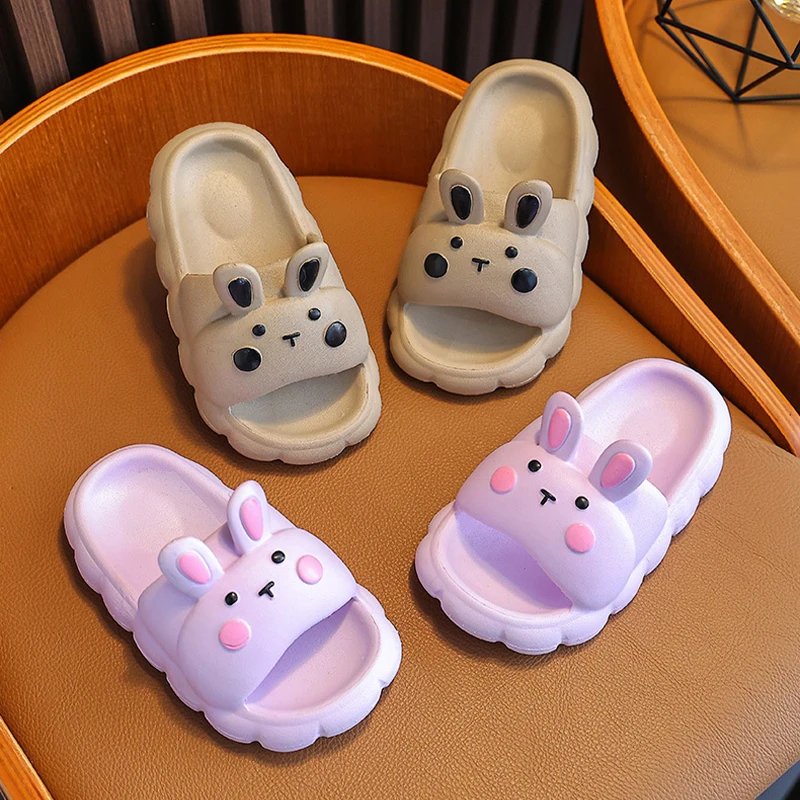 Children\'S Cartoon Anti-Slip Soft-Soled Slippers Boys And Girls Bathroom Slippers Super Cute Deodorant Baby Home Casual Shoes