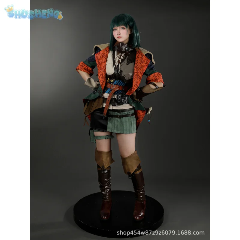 أزياء ألما مونستر التأثيرية لعبة هنتر كوس وايلدز جيما أحذية سترات دعائم أقنعة الهالوين كرنفال المرأة الخيال زي جديد #3