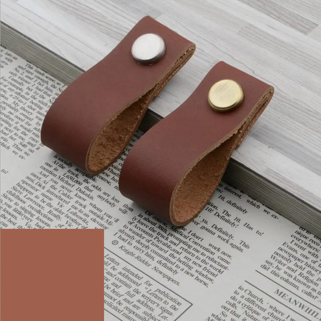 

Кожаный шкаф ручной работы, ручка для шкафа, современная ручка для выдвижного ящика для кухонного комода, шкафа, мебели