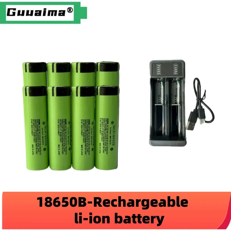 NCR18650B batteries Rechargeable lithium battery 18650 Battery 3.7V 3400mAh 34B pour lamp de poche chargeur USB original new