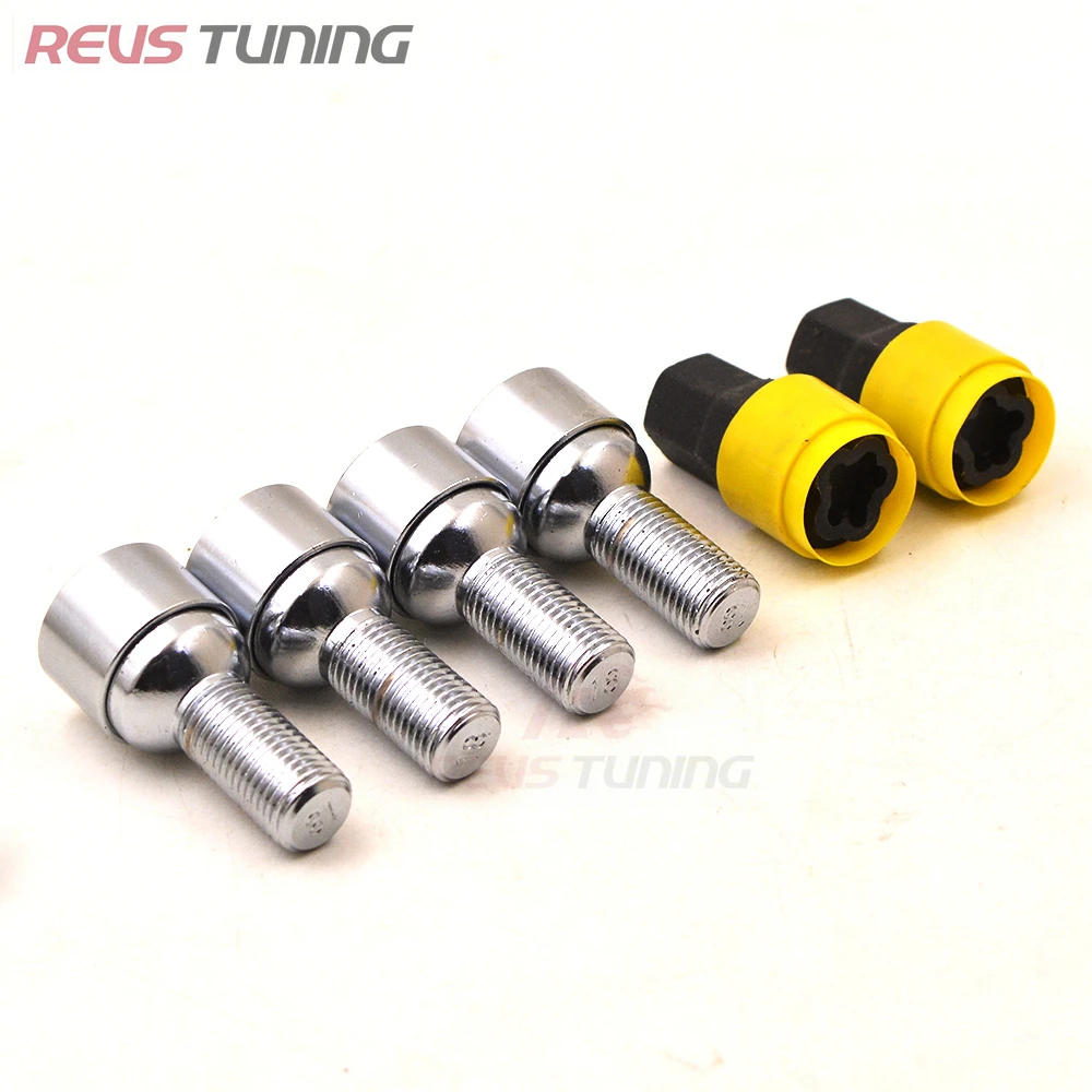 M14X1.5 Steel Anti Theft Ball Seat Security Car Wheel Lock Bolt Nuts Locking Lug Bolt For Audi VW Skoda Volvo