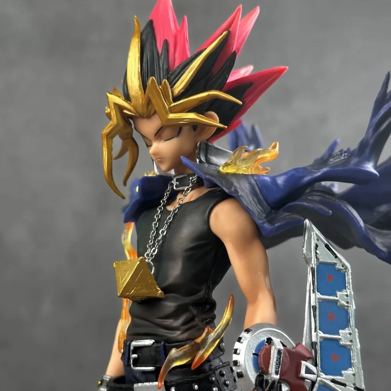 2025 28 cm Anime Duel Monsters Anime Figur Gk Yugi Muto Puppe 2 Köpfe PVC Statue Modell Sammeln Dekoration Spielzeug Weihnachten geschenk – Detail 10