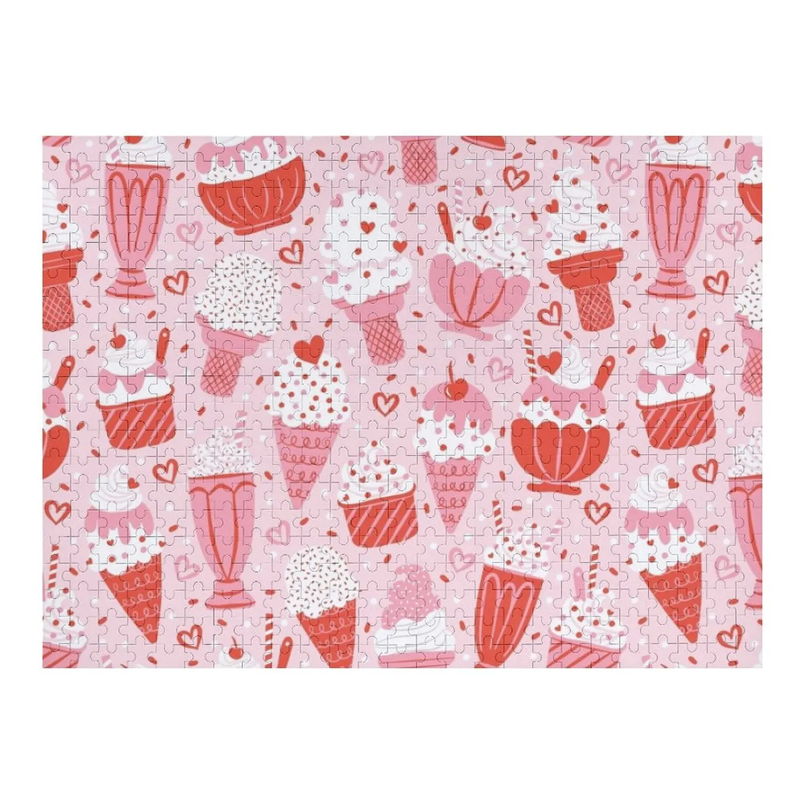 

Sweet Ice Cream Jigsaw Puzzle Personalized Toy Customs With Photo Adult Wooden Puzzle