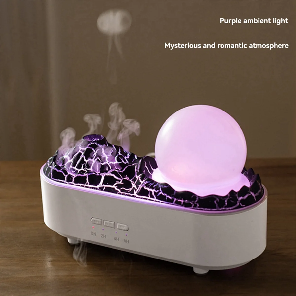A01M Volcano Humidifier ในครัวเรือนหมอกขนาดใหญ่ Desktop Humidifier ห้องนอน Night Light Air Humidifier
