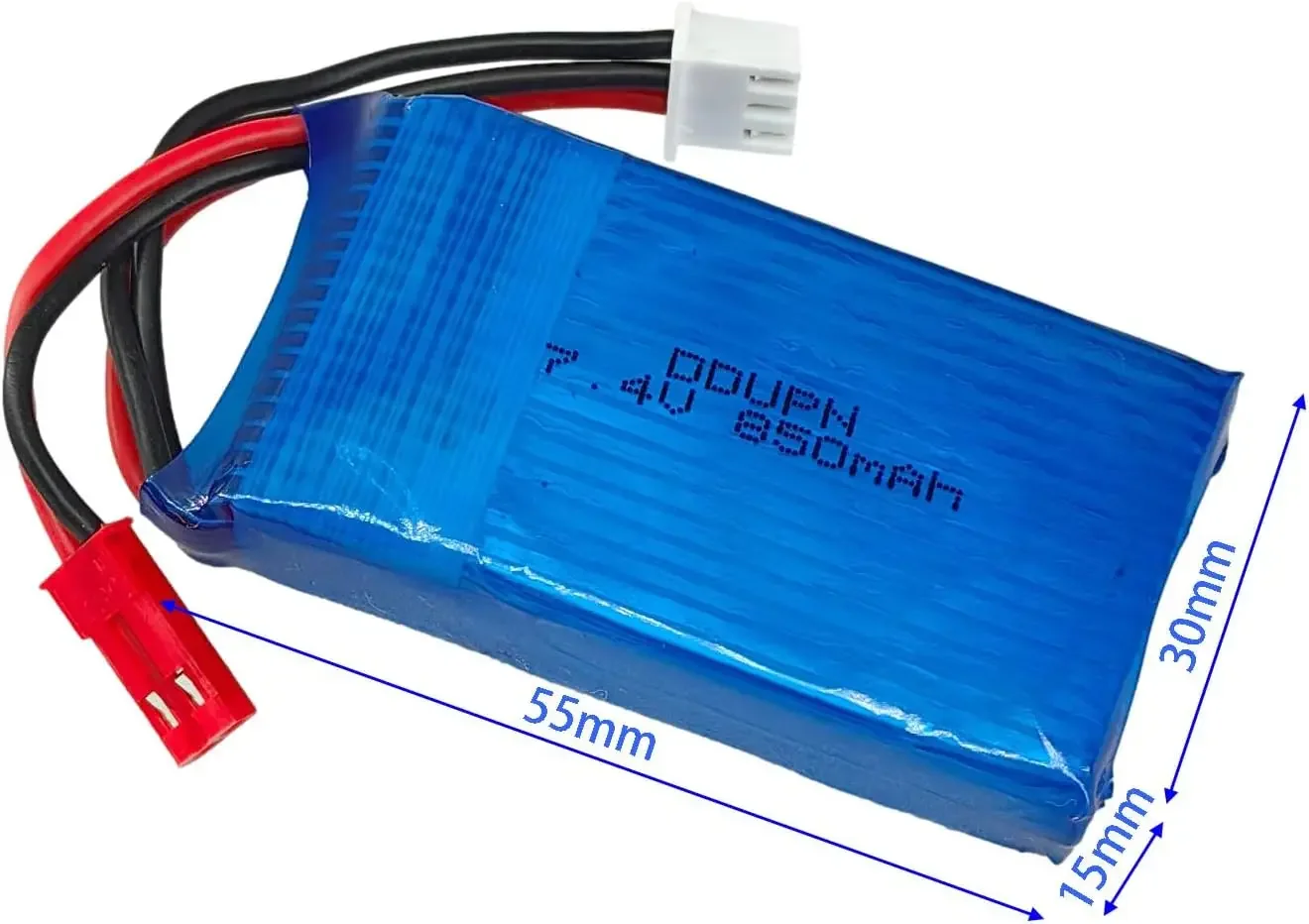 7.4V 850mAh 25C 2S LiPo Battery JST Plug with 2 in 1 Charger for RC Airplane Helicopter Quad Copter FPV Drone