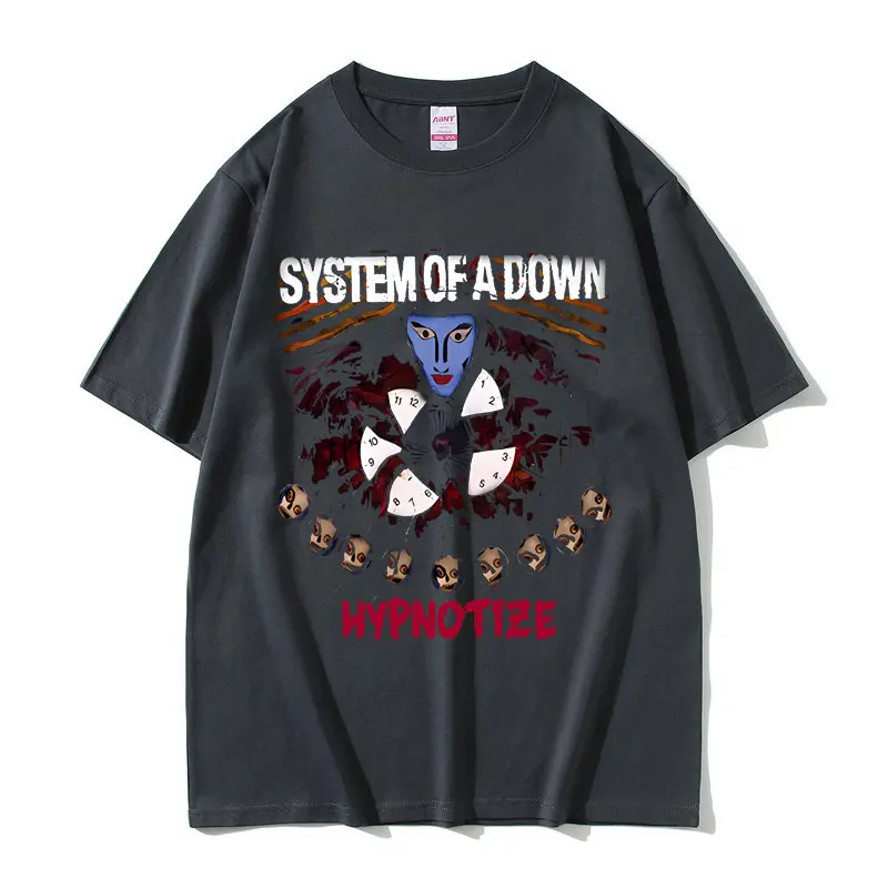 System of A Down Hypnotize Graphic T-Shirts Men's 90s Vintage Rock Band T-shirt Men Women Alternative Metal Music Trend T Shirts