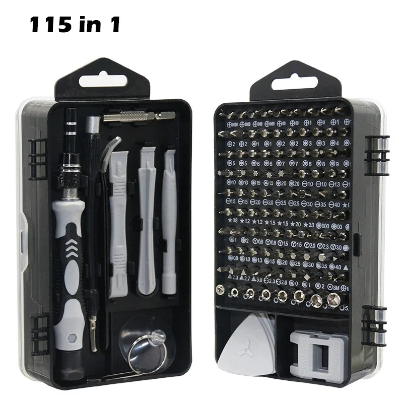 115 in 1 precision screwdriver set, mini nut screwdriver, mobile phone, computer, watch, precision instrument maintenance