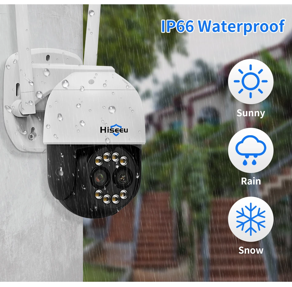 Hiseeu PTZ WLAN IP-Kamera 8MP Doppellinse 8-fach Zoom Außen HD Vollfarb-Nachtsicht Menschenerkennung Videoüberwachungskameras – Detail 10