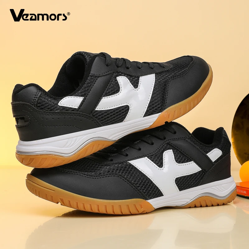 Non-slip Badminton Shoes for Men Women Breathable Wear-resistant Table Tennis Shoes Elastic Trainers Lace-up Running Sport Shoes - Image 6