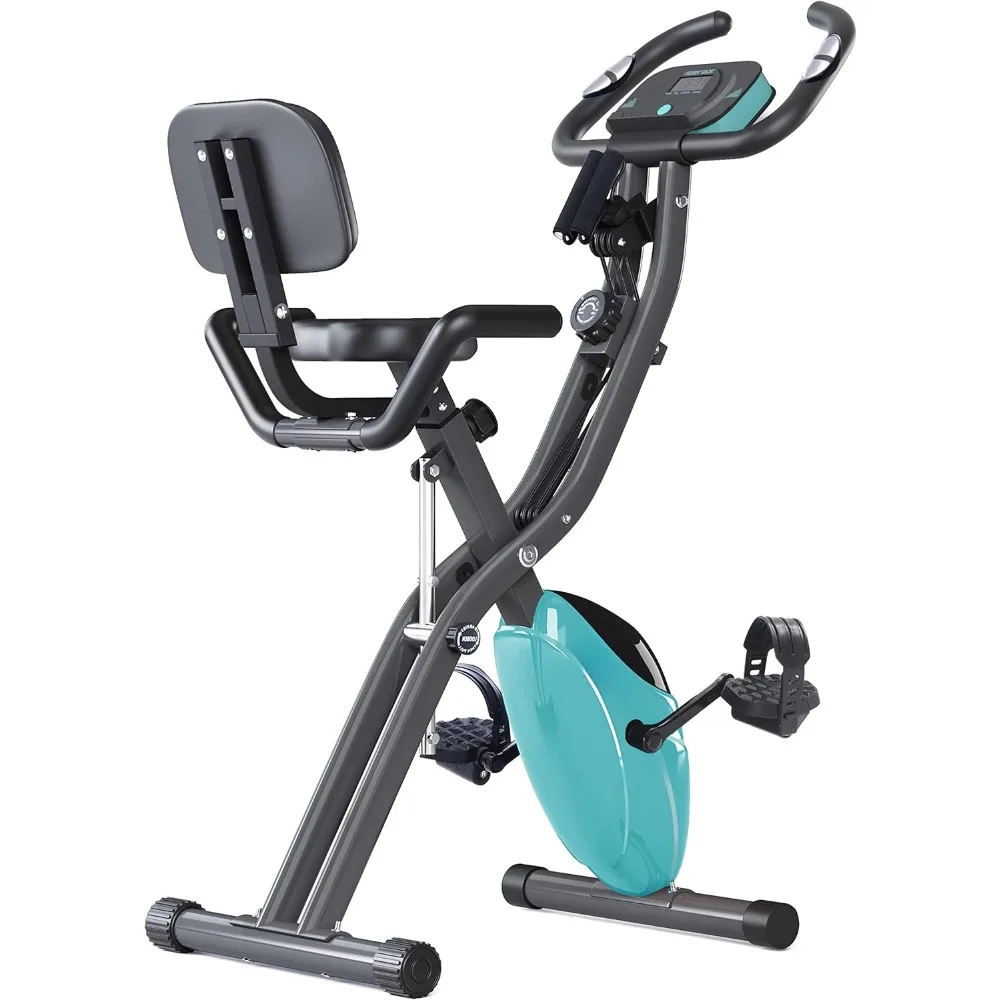 

Folding Exercise Bike for Home - 4 in 1 Magnetic Stationary Bike with16-Level Resistance,Fitness X-Bike Upright Cycling Bike