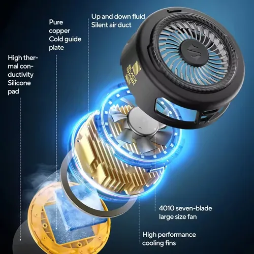 Imagen 2 del producto BLACKSHARK 5 refrigerador de teléfono móvil radiador magnético refrigeración Clip trasero Gaming RGB ligero tableta radiador regalo PC