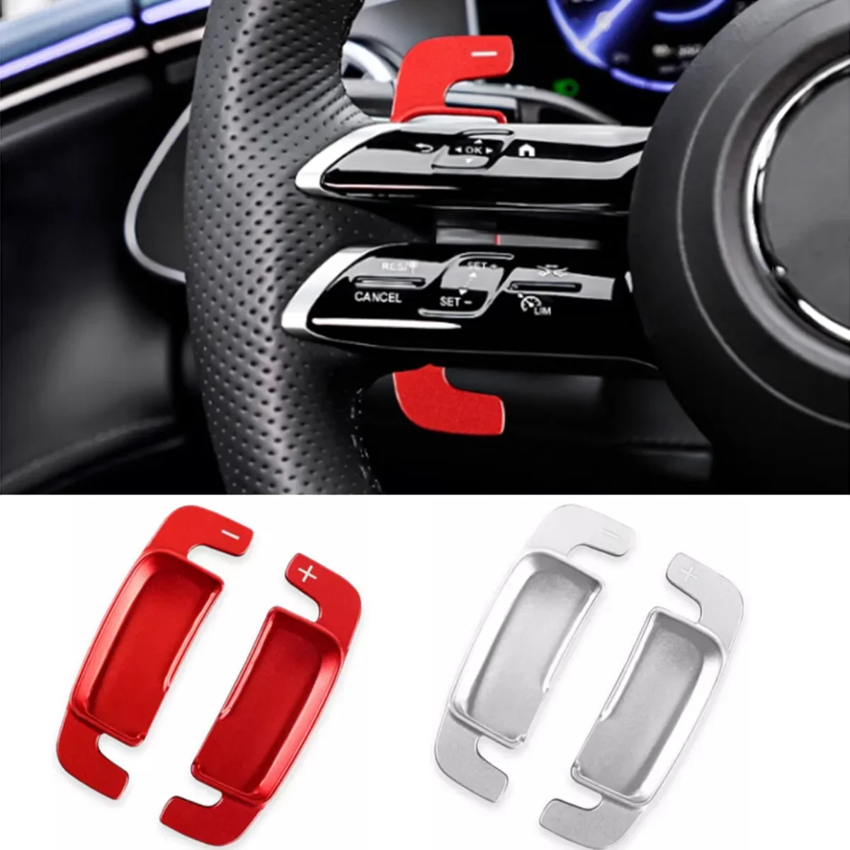 Aluminum Car Steering Wheel Shift Paddle Shifter For Mercedes Benz EQE EQS EQE350 EQS450 AMG 2022-2024 Interior Accessories