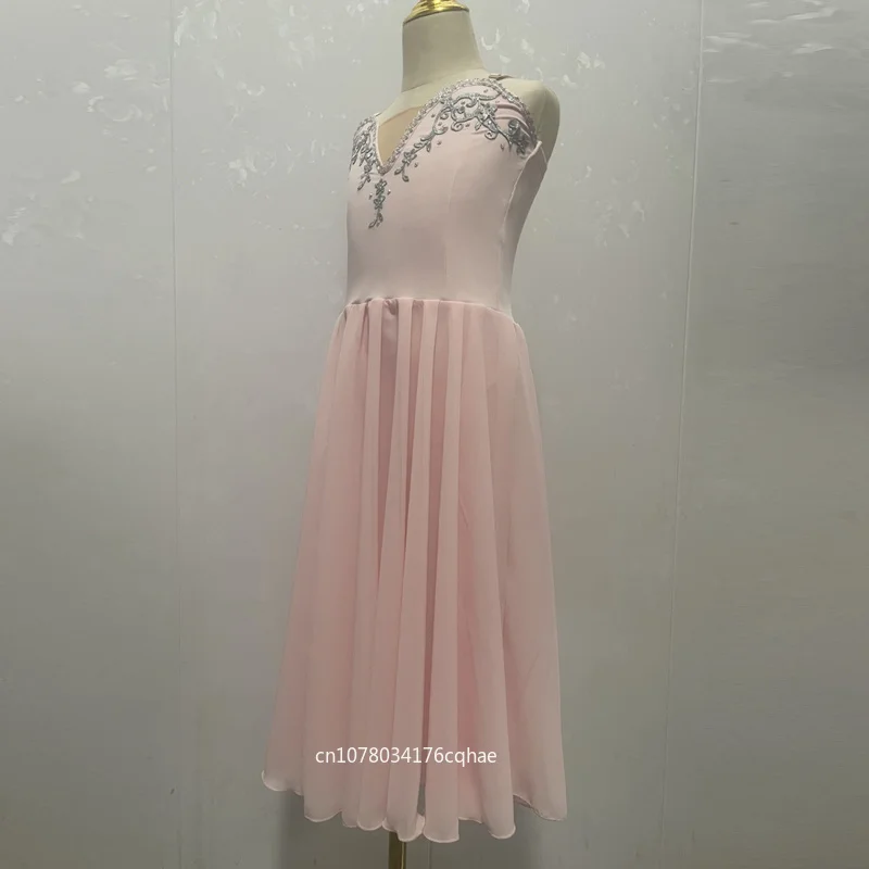 

Girls Women Chiffon Ballet Dress Romantic Tutu Long Chiffon Skirt Ball Gown Dance Cupid Ballerina Costume For Stage Performance