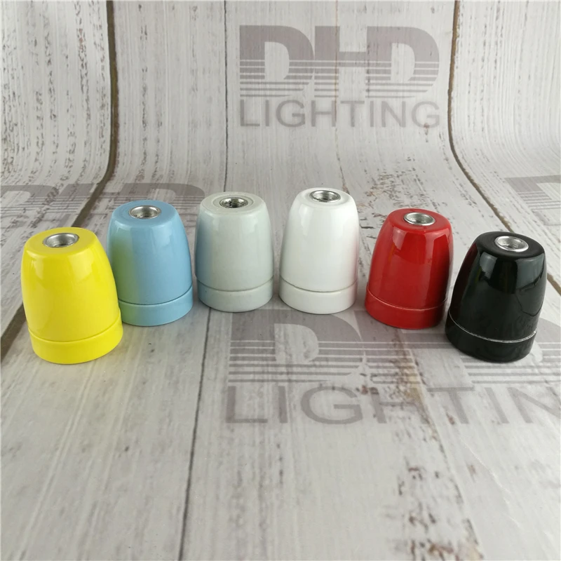 Sample order E27 lighting socket DIY industrial pendant lamp part retro 100% high quality ceramic lamp holder