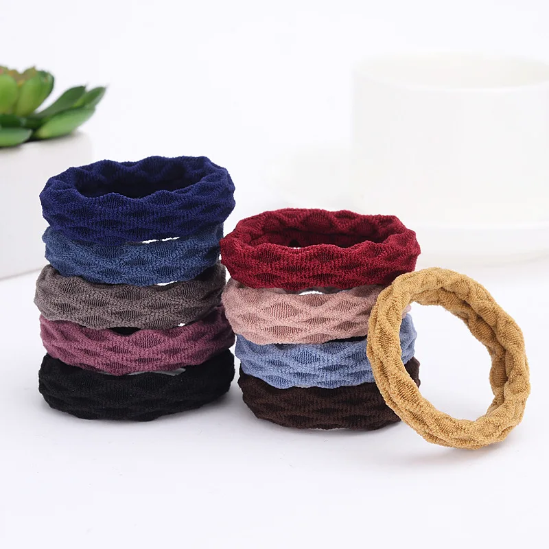 10 mixed hair  Hot Sale Random Color Girls Colorful Elastic Lovely Kids Children Hair Ropes Ponytail Elastic Hair Bands Headwear