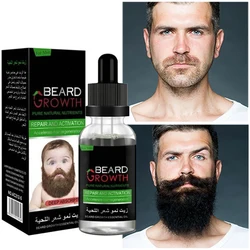 Natural Men's Beard Essential Oil Hair Loss Treatment Quick Growth Repair Maintenance Nourish Ginger Vitamin E Beard Care 30ml