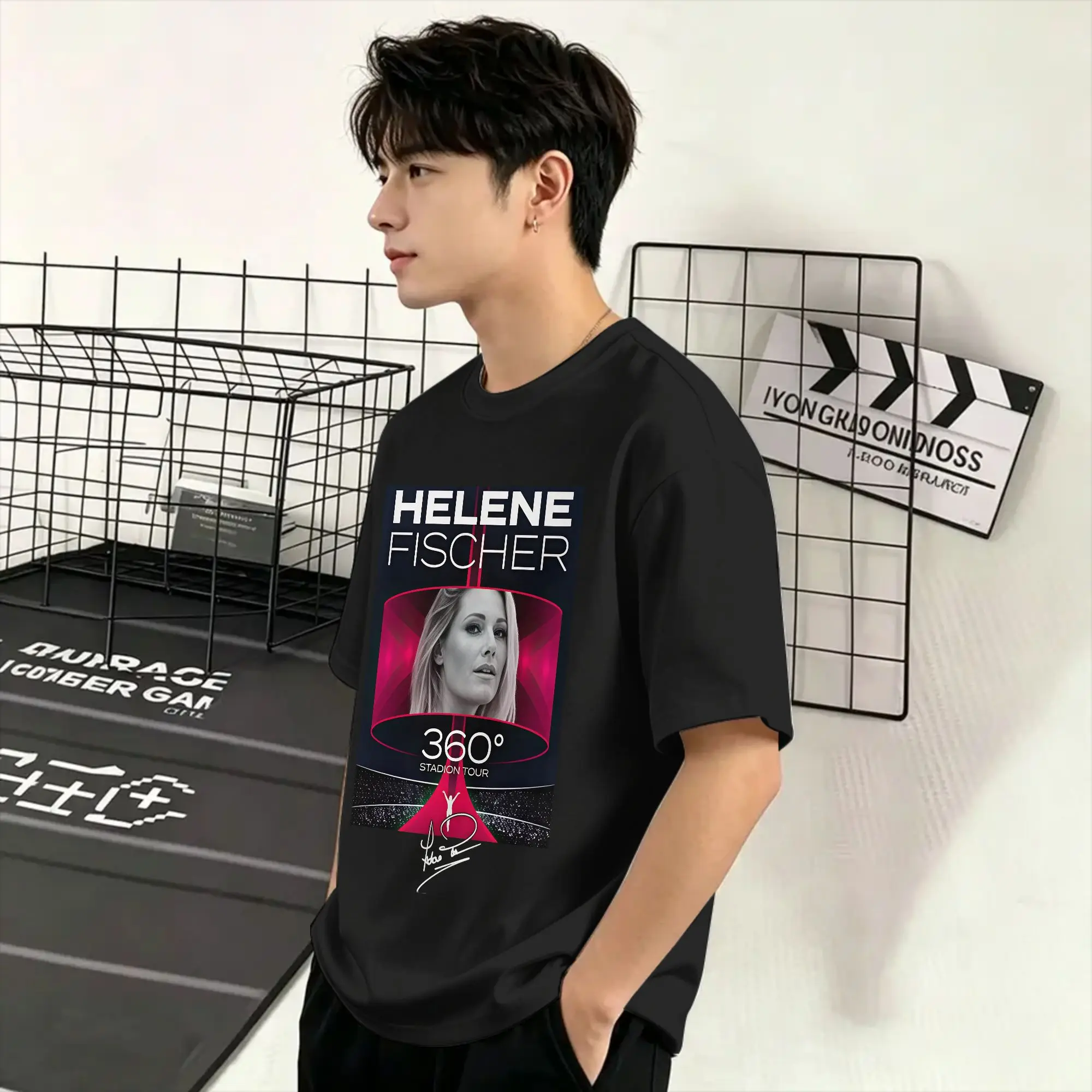 Helene Fischer 100% Cotton T Shirt Men Summer 360° Stadium Tour 2026 Street Style T Shirts O Neck Fashion Tee Shirt Plus Size