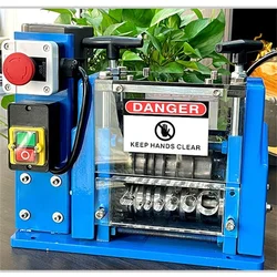 Electric Wire Stripping Machine 60/90W 1-23mm Cable Stripper Peeling W/ 7 Channels & 7 Blades Removing Plastic Rubber
