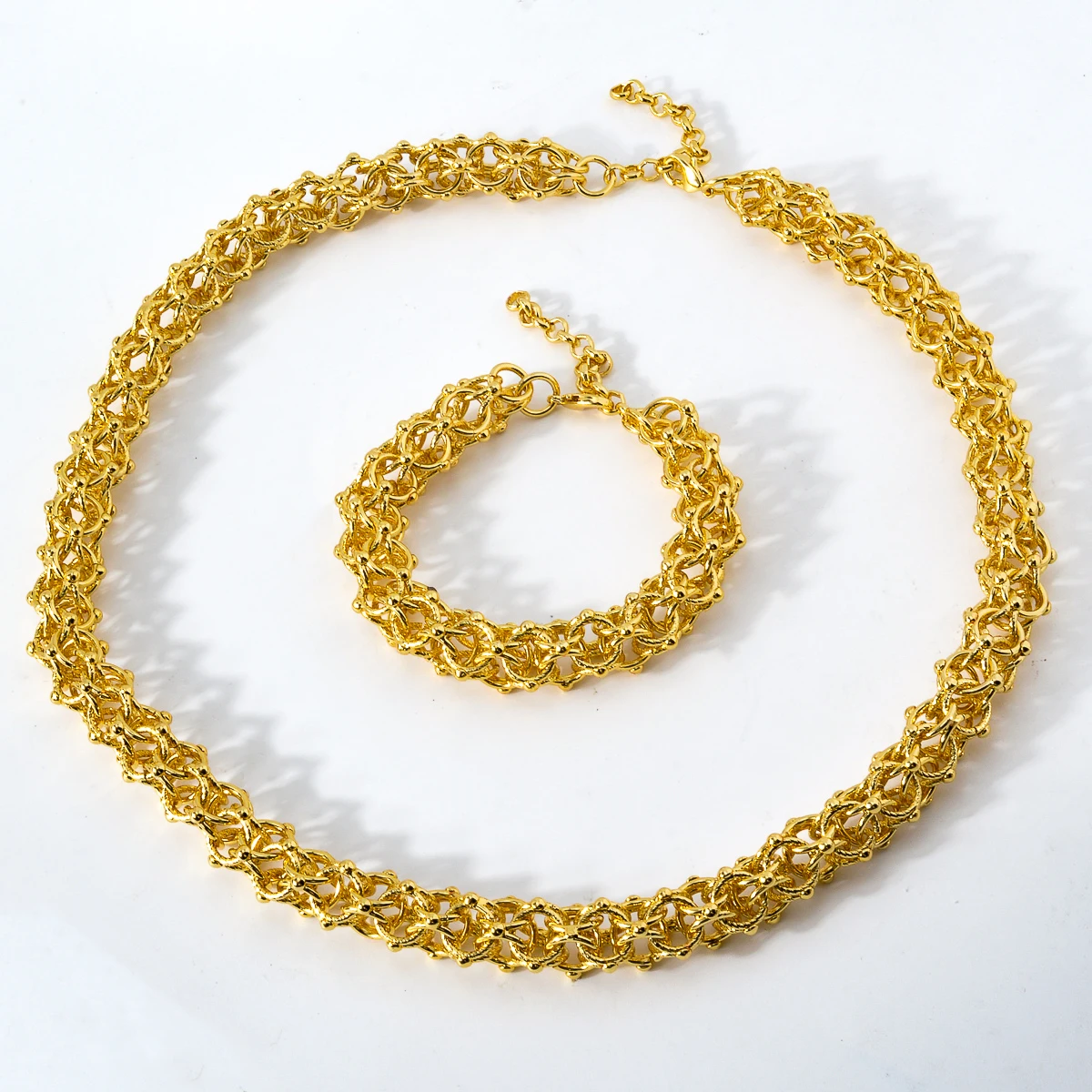 Hiphop Punk Curb Cuban Link Chain Necklace for Women Man Statement Italian 18K Gold Color Choker Trendy Daily
