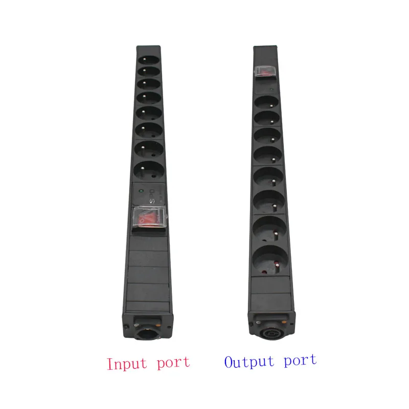 PDU электрическая полоса авиационный штекер 2-9AC французская розетка SAC3MPX SAC3FPX входной выход с управлением переключателем Защита от перенапряжения PDU электрическая полоса авиационный штекер 2-9AC французская розетка SAC3MPX SAC3FPX входной выход с управлением переключателем Защита от перенапряжения