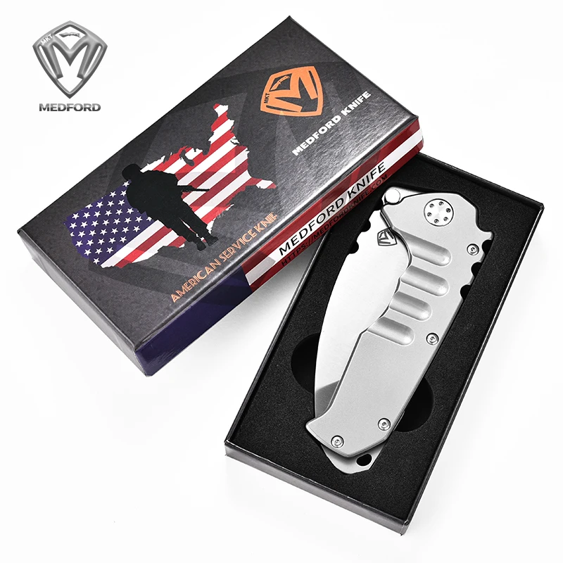 Medford-d2 Steel Heavy duty folding knife Field tactical hunting knife Emergency rescue tool Mountain Fishing camping sharp frui