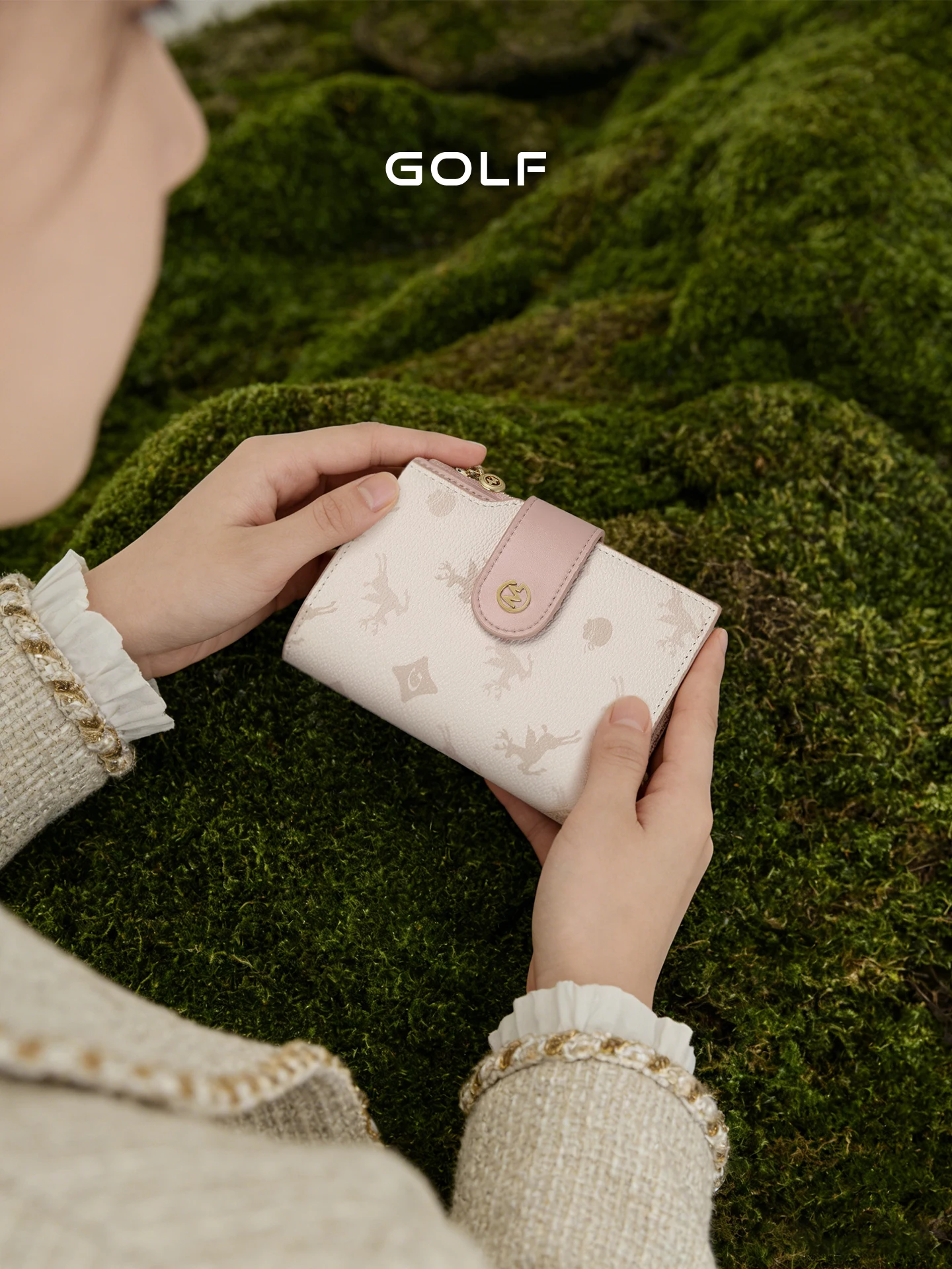 golf-ladies-wallet-compact-lightweight-multi-functional-short-style-printed-design-spring-2026-new-model-youth-fashion-pvc-ma