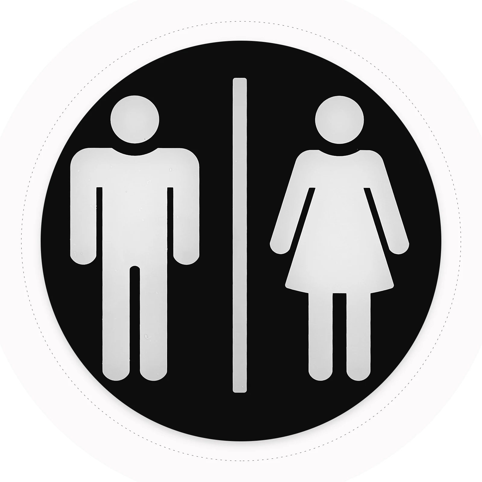 

Toilet Sign Acrylic Men and Women Bathroom Signs for Door Clear Wall Mount Restroom Guiding Sign for Office Mall Lavatory
