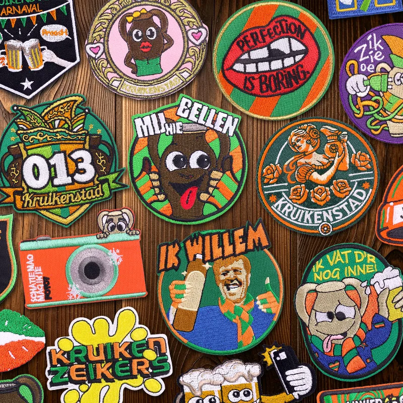 Dutch Kruikenstad Carnival Iron On Embroidery Patches Kruikenstad Badge Mij Gellen Festival Applique For Carnival Parade Outfit