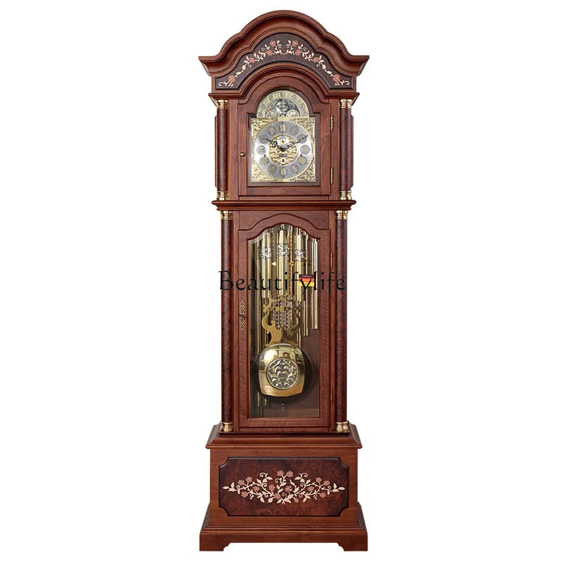 European-style floor clock living room home decoration high-end retro machinery light luxury modern floor clock