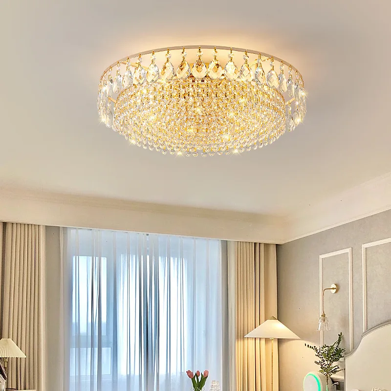 Französisch Luxus LED Kristall Deckenleuchte Villa Wohnzimmer Restaurant Highend Schlafzimmer Wassertropfen Kronleuchter Wohnkultur Beleuchtung