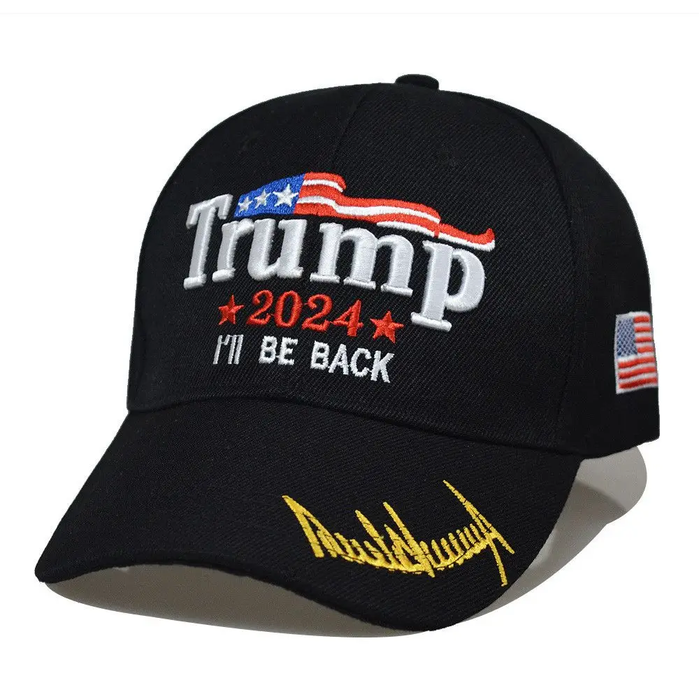 2022 New Adjustable Camo Caps Trump 2024 US Flag Baseball Cap Trump Cotton Hats Trump Supporters Outdoor Sports Cap