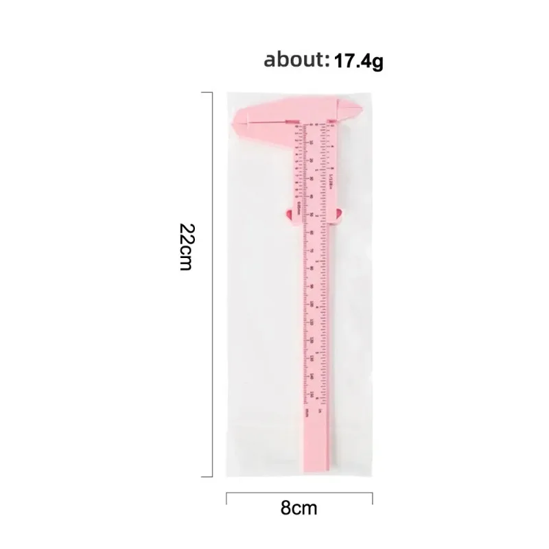 새로운 1개 플라스틱 150mm 두께 측정 도구 캘리퍼 학생 실험용 영구 방수 메이크업 캘리퍼