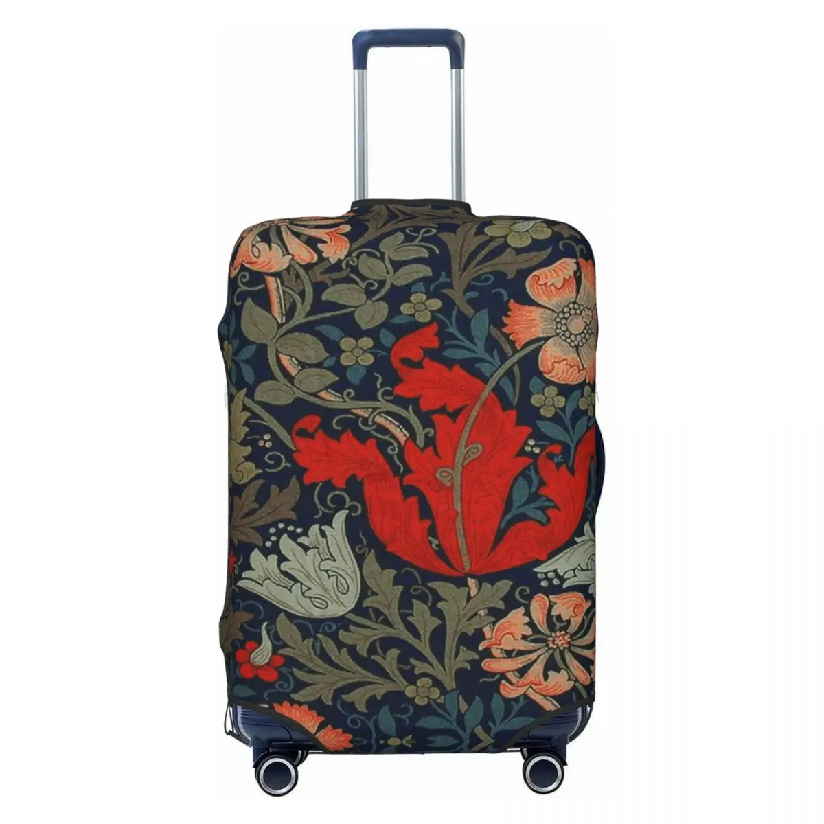 

Custom Funny William Morris Compton Floral Art Nouveau Pattern Luggage Cover Protector Washable Travel Suitcase Covers