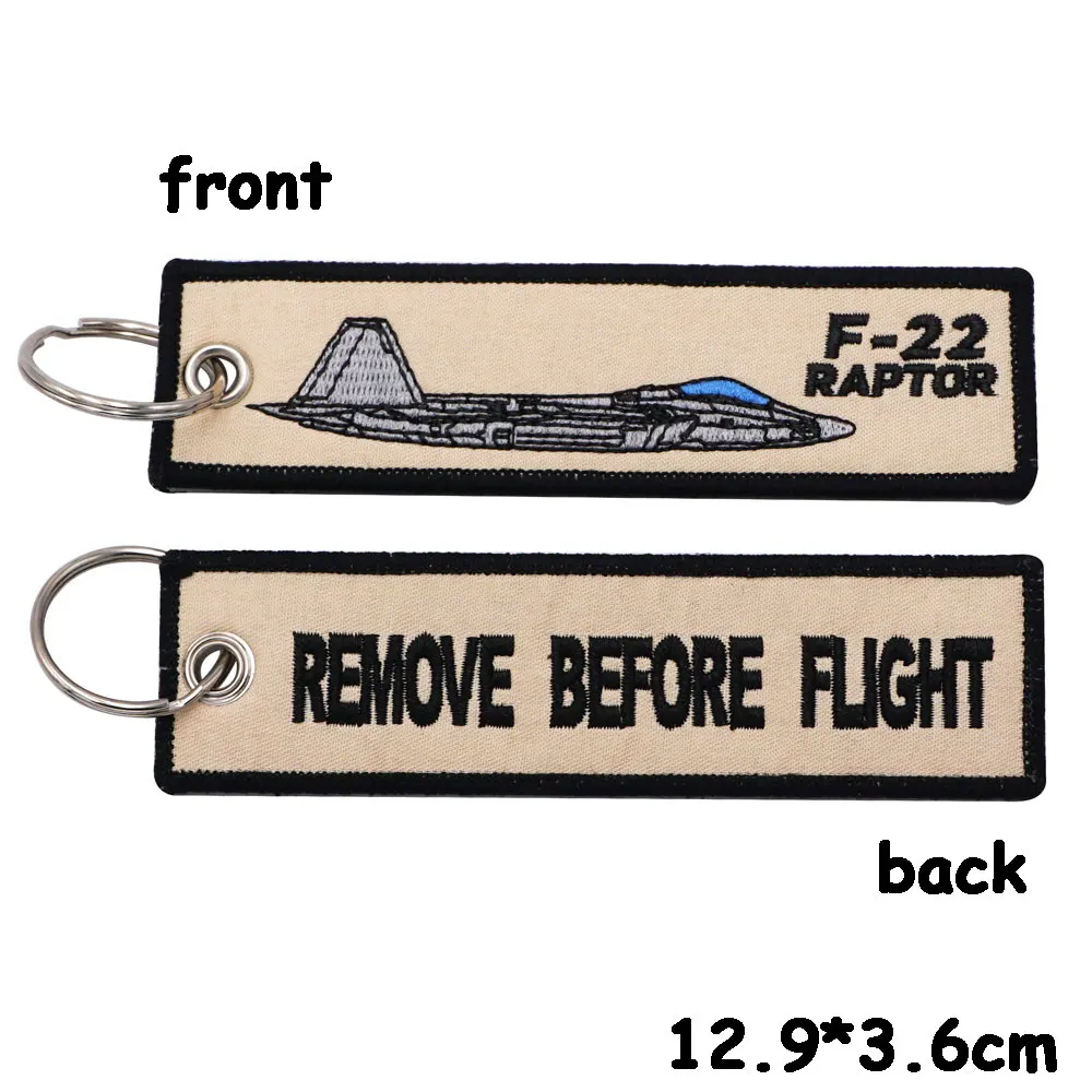 F-22 Fighter Embroidery Keychain with Keyring Y3-90